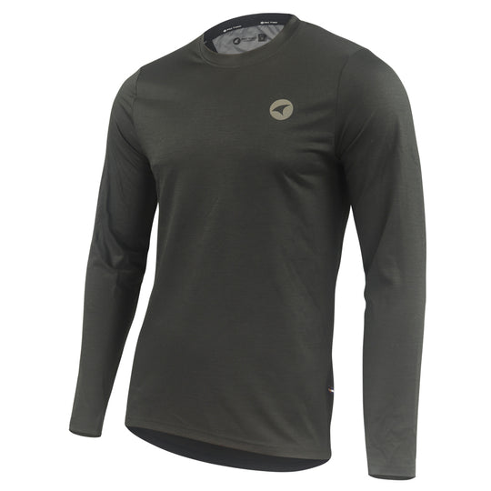 Men's Long Sleeve MTB Shirt - Front View #color_black