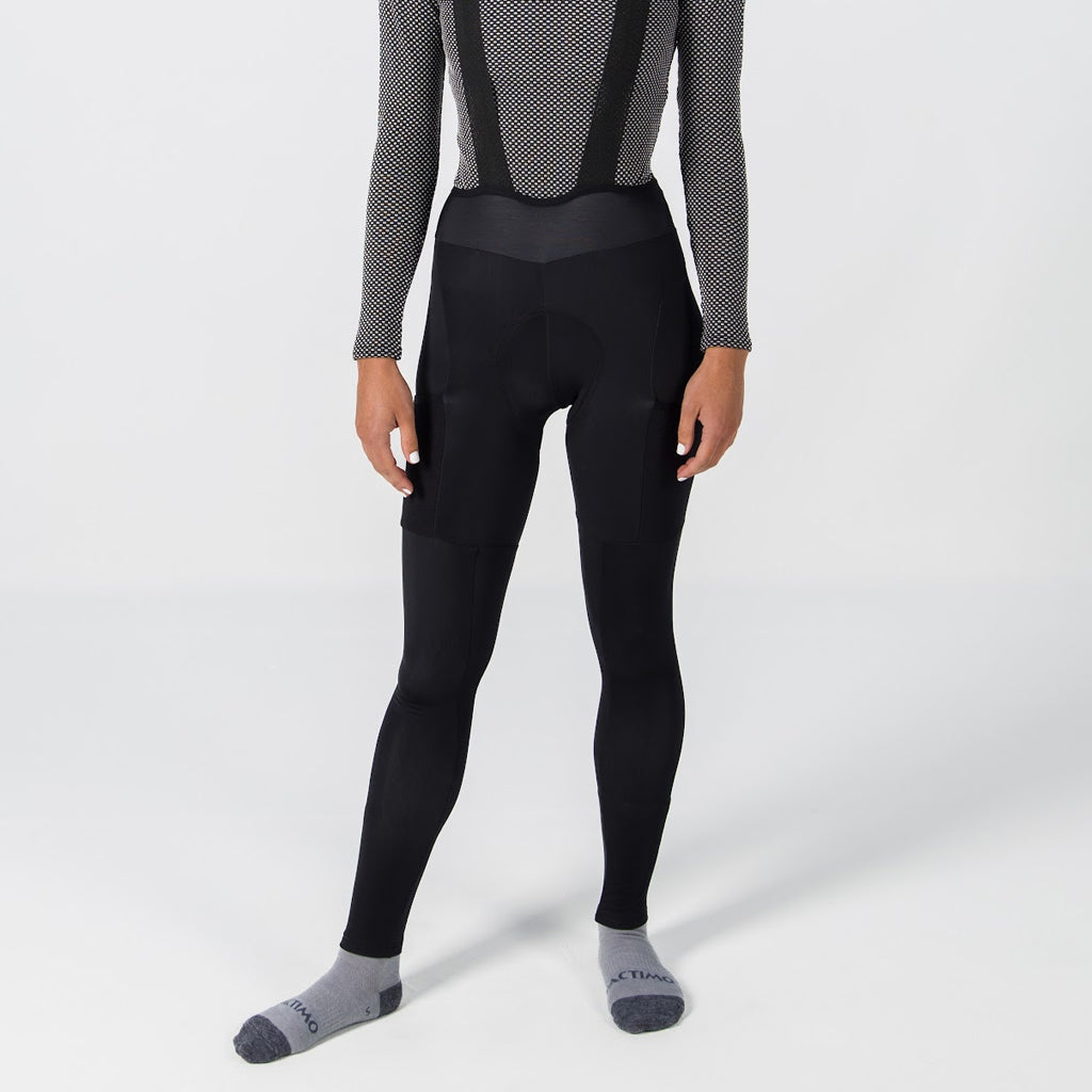 Women's Thermal Cycling Bib Tights - On Body Front View