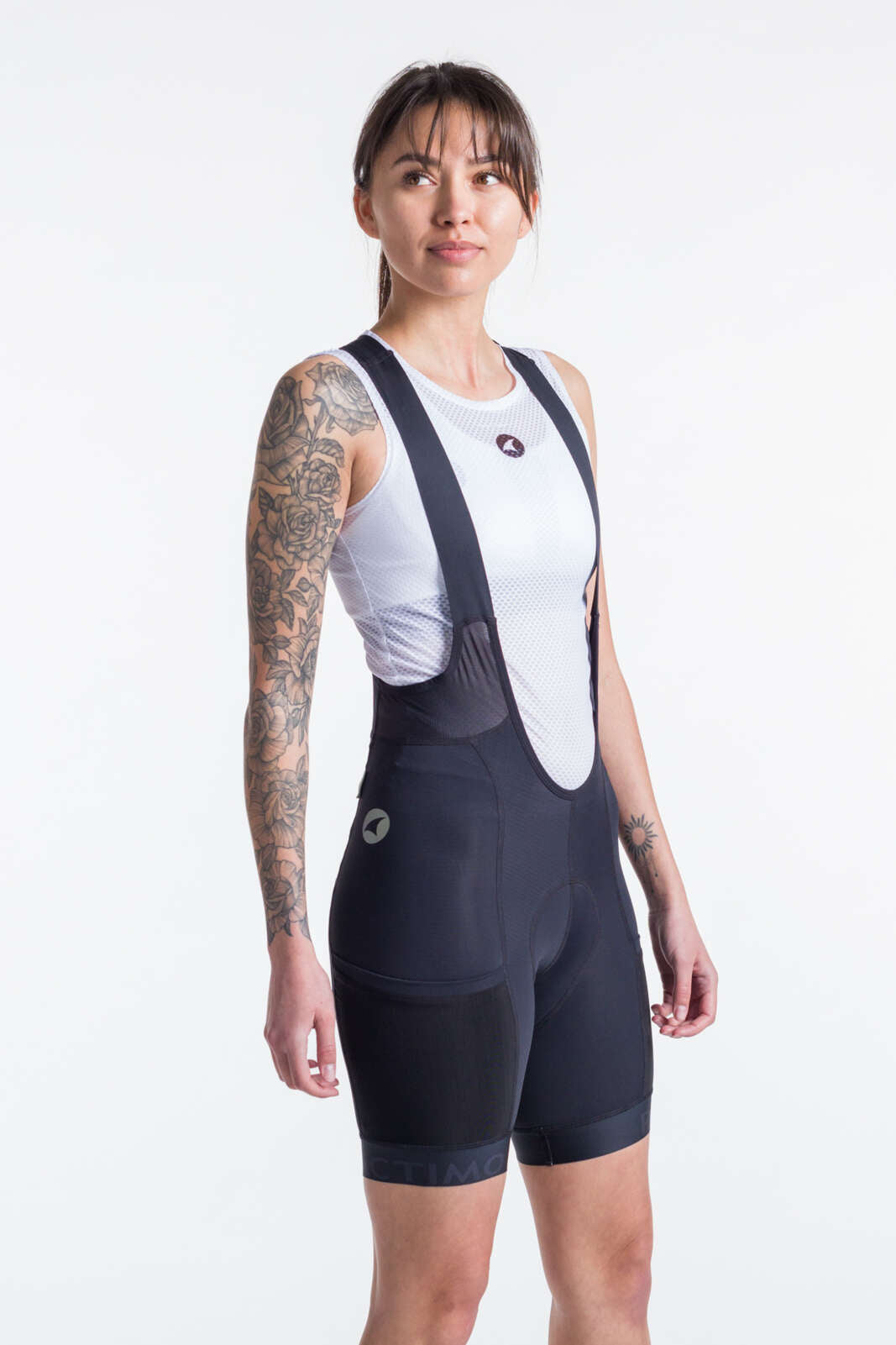 Women's Bike Shorts with Pockets - Front View